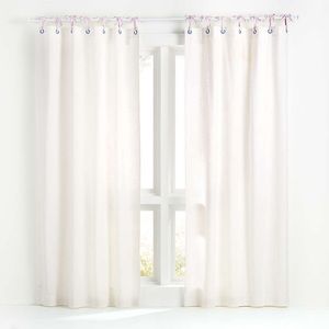 Crate and Kids Lilac Knot and Grommet Cotton Window Curtain Panel, 44” x 84”